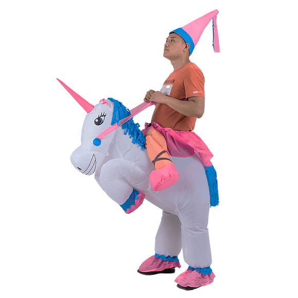 UNICORN Fancy Dress Inflatable Suit - Fan Operated Costume - RnR Galore