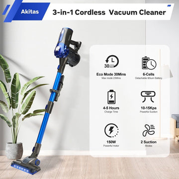 V8 150W Handheld Stick Vacuum Cleaner 40 Min Runtime LED - RnR Galore