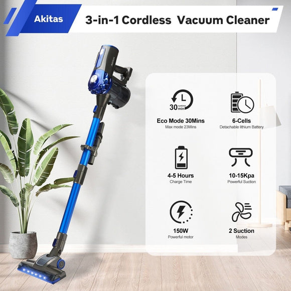 V8 150W Handheld Stick Vacuum Cleaner 40 Min Runtime LED - RnR Galore