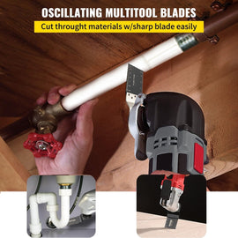 VEVOR 100PCS Oscillating Saw Blades, Quick Release Multitool Blades Kit, HCS Tool Blades for Wood Plastic, Compatible with Dewalt Dremel Fein Worx Bosch Makita Milwaukee - RnR Galore
