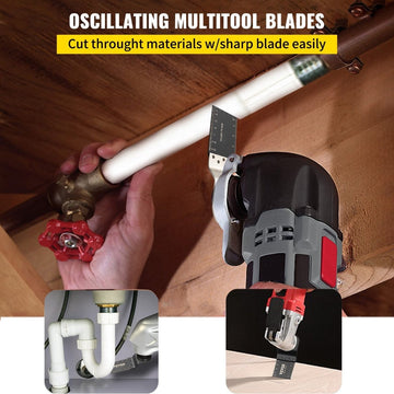 VEVOR 100PCS Oscillating Saw Blades, Quick Release Multitool Blades Kit, HCS Tool Blades for Wood Plastic, Compatible with Dewalt Dremel Fein Worx Bosch Makita Milwaukee - RnR Galore