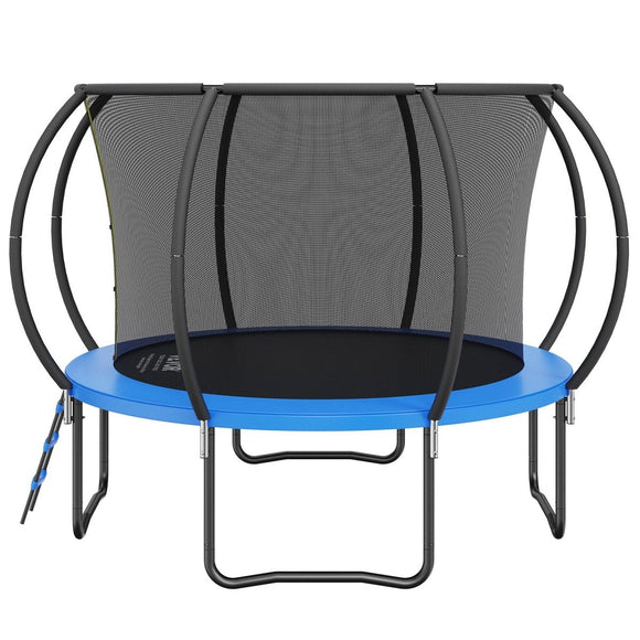 VEVOR 10FT Trampoline, 330 lbs Trampoline with Enclosure Net, Ladder, and Curved Pole, Heavy Duty Trampoline with Jumping Mat and Spring Cover Padding, Outdoor Recreational Trampolines for Kids Adults - RnR Galore