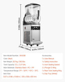 VEVOR 12L Commercial Slushy Machine Margarita Smoothie Frozen Drink Maker - RnR Galore
