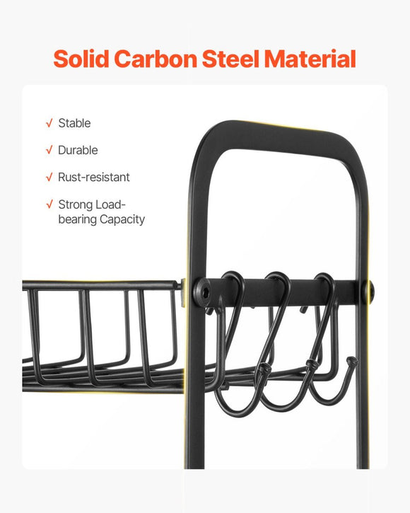 VEVOR 2 Tier Coffee Bar Organizer for Countertop w/ 12 Movable Hooks Mug Holder - RnR Galore