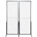VEVOR 2' x 5.6' Grid Wall Panels Tower, 2 Packs Wire Gridwall Display Racks with T - Base Floorstanding, Double Side Gridwall Panels for Art Craft Shows, Retail Display with Extra Clips and Hooks - RnR Galore