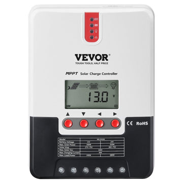 VEVOR 20A MPPT Solar Charge Controller with LCD Display - for Sealed, Gel, Flooded, Lithium Battery - RnR Galore