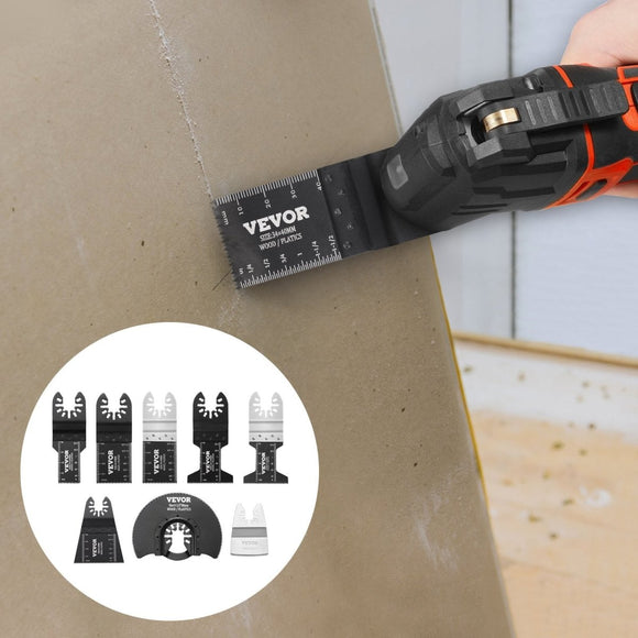 VEVOR 30PCS Multi Tool Blades Kits, Universal Quick Release Oscillating Saw Blades, 8 Types Wood Metal Plastic Oscillating Tool Blades, Fit Dewalt Bosch Milwaukee Hitachi Chicago Craftsman - RnR Galore