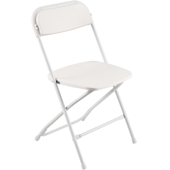VEVOR 4 Pack Folding Chairs, Foldable Plastic Chairs with Heavy Duty Metal Frame, Portable Folding Card Table Chairs, Stackable Indoor Outdoor Seats for Home, Yard, Garden, Parties, Events, White - RnR Galore
