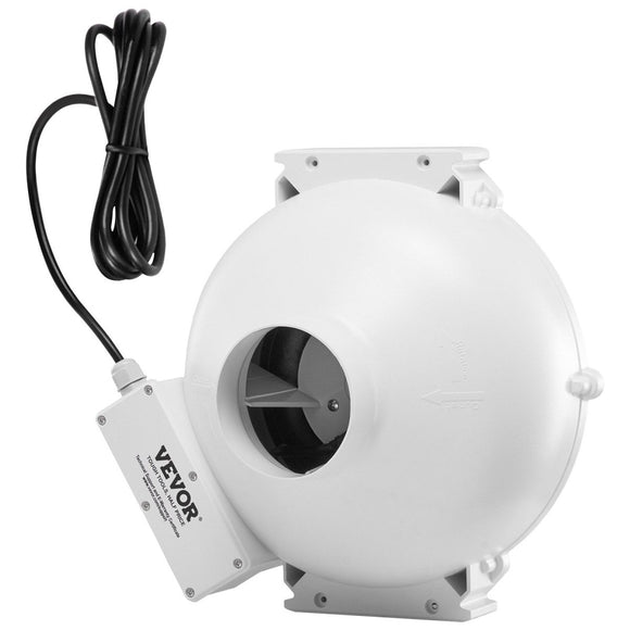 VEVOR 4" to 4.5" Radon Mitigation Fan System Kit Quiet 190 CFM Inline Duct Fan - RnR Galore