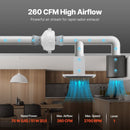 VEVOR 4" to 4.5" Radon Mitigation Fan System Quiet 260CFM Inline Duct Waterproof - RnR Galore