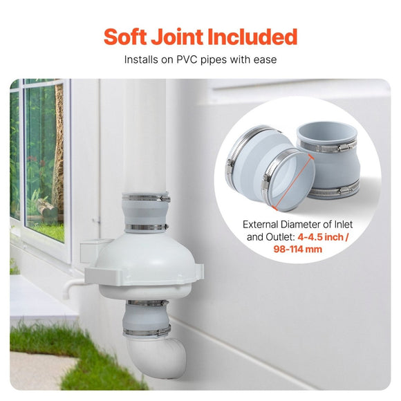 VEVOR 4" to 4.5" Radon Mitigation Fan System Quiet 260CFM Inline Duct Waterproof - RnR Galore