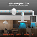 VEVOR 4" to 4.5" Radon Mitigation Fan System Quiet 380CFM Inline Duct Waterproof - RnR Galore