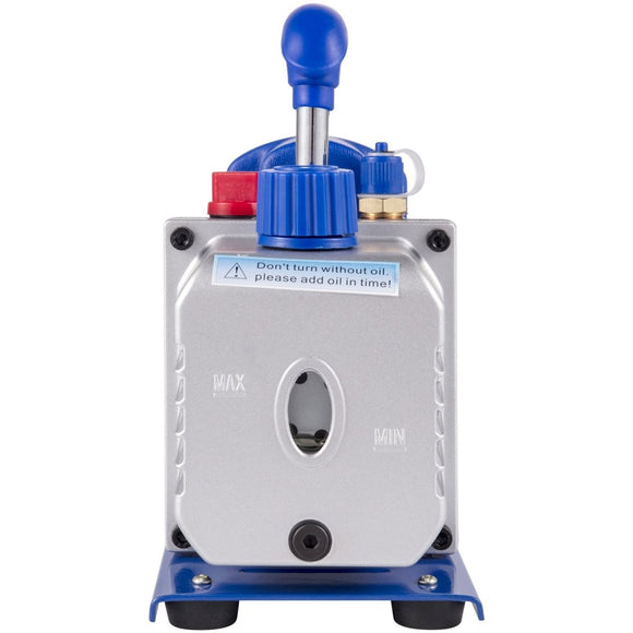 Vevor 4CFM 1/4HP Rotary Vane Vacuum Pump + R134AManifold Gauge Tester Charging +Hose - RnR Galore