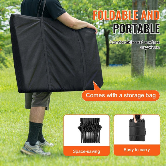 VEVOR 8 Seat Portable Folding Sport Bench Outdoor Camping Chair with Carry Bag - RnR Galore