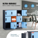 VEVOR 9 Doors Metal Storage Cabinet Employees Steel Storage Cabinet Office Black - RnR Galore