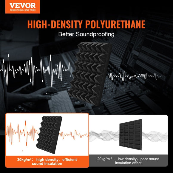 VEVOR Acoustic Foam Panels 24 Pack 12 x 12 x 2 in for Studio Wall and Ceiling - RnR Galore