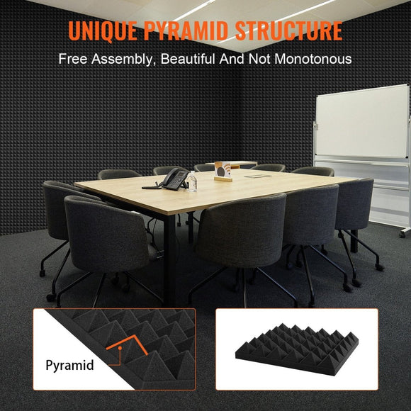 VEVOR Acoustic Foam Panels 24 Pack 12 x 12 x 2 in for Studio Wall and Ceiling - RnR Galore