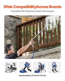 VEVOR Airless Paint Spray Gun and Hose Kit 3600PSI with Extension Rods Filters - RnR Galore