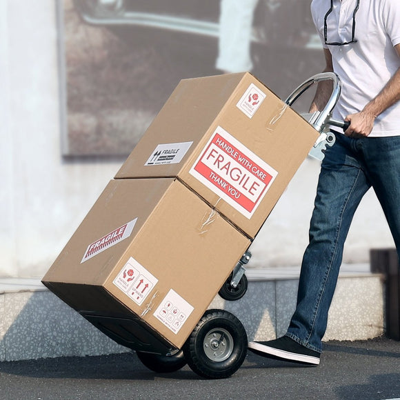 VEVOR Aluminum Hand Truck, 2 in 1, 363 kg Max Load Capacity, Heavy Duty Industrial Convertible Folding Hand Truck and Dolly, Utility Cart Converts from Hand Truck to Platform Cart with Rubber Wheels - RnR Galore