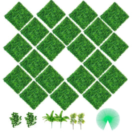 20 PCS Artificial Boxwood Hedge Panels, Privacy Screen for Indoor/Outdoor Decoration - RnR Galore