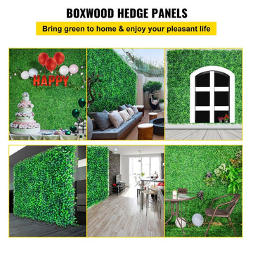 20 PCS Artificial Boxwood Hedge Panels, Privacy Screen for Indoor/Outdoor Decoration - RnR Galore