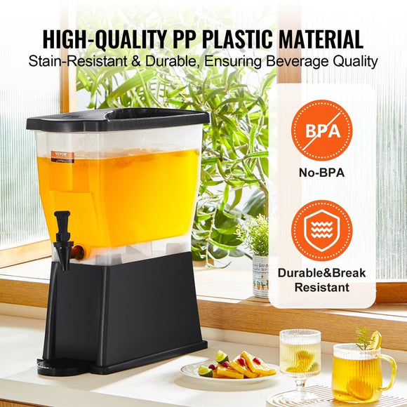 VEVOR Beverage Dispenser, 3 Gallon Drink Dispenser for Parties, Plastic Juice Dispenser with Stand Spigot Lid, Iced Tea Lemonade Juice Water Dispenser, for Restaurants, Hotels, Parties - RnR Galore