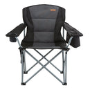 Portable Folding Chair with Cooler Bag for Camping, Beach, Lawn - Black - RnR Galore