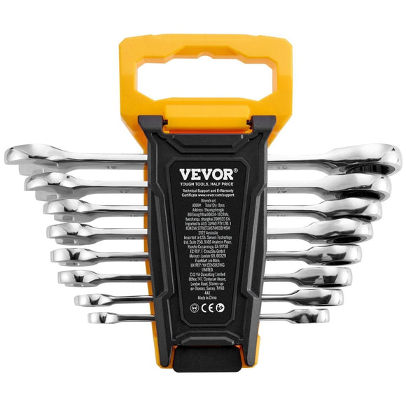 VEVOR Combination Wrench Set 8 - Piece Metric 8 mm to 19 mm with Organizer Rack - RnR Galore