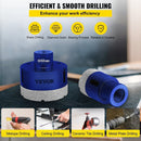 VEVOR Diamond Drill Bits 4PCS Diamond Hole Saw 35/40/50/68mm Tile Hole Saw Kit Vacuum Brazed Diamond Drill Bit 0.59in/15mm Segment Tile Hole Saw w Storage Case for Tile Ceramic Porcelain Marble Stone - RnR Galore
