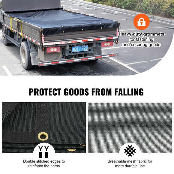 VEVOR Dump Truck Mesh Tarp - Heavy Duty PVC Coated Cover with Brass Grommets - RnR Galore
