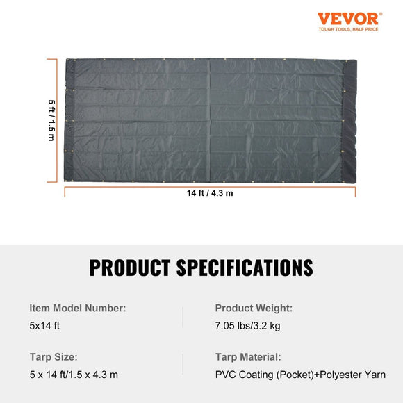 VEVOR Dump Truck Mesh Tarp - Heavy Duty PVC Coated Cover with Brass Grommets - RnR Galore