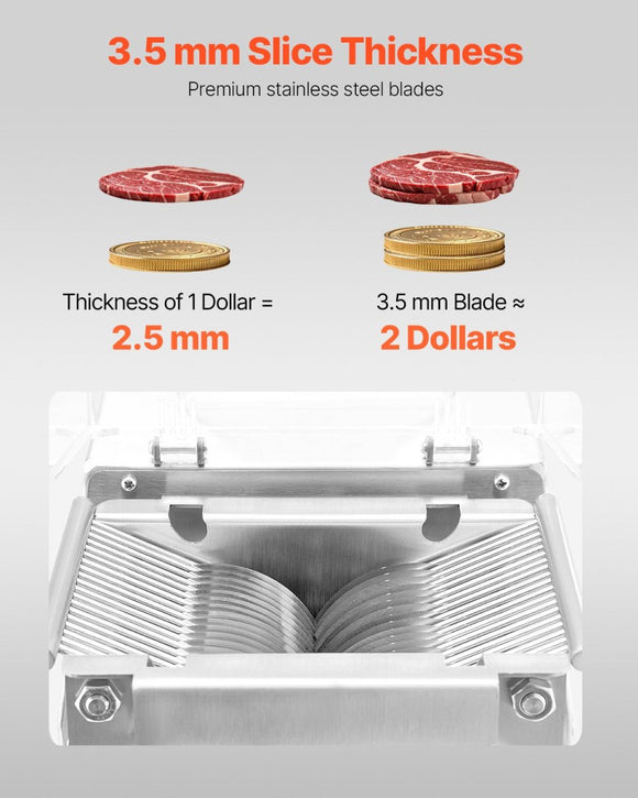 VEVOR Electric Meat Cutter Machine 550W Commercial Meat Slicer Cutting Machine - RnR Galore