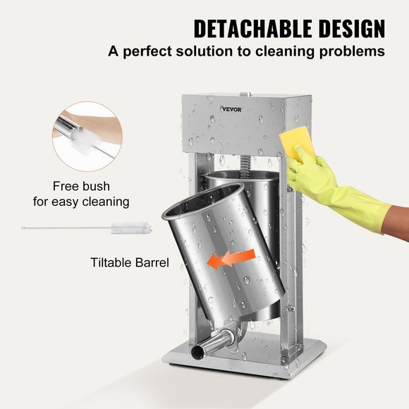 VEVOR Electric Sausage Stuffer 15L Variable Speed Sausage Maker Stainless Steel - RnR Galore