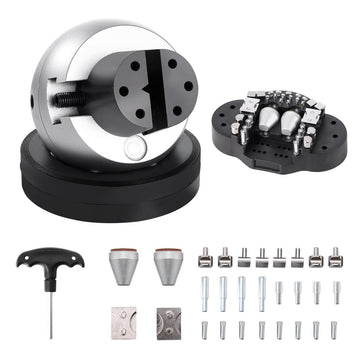 VEVOR Engraving Block 5 inch Ball Vise Setting Jewelry Ball Vise Engraving with 34PCS Attachment and Rubber Base - RnR Galore