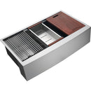 VEVOR 30 inch Stainless Steel Farmhouse Kitchen Sink with Single Bowl, Ledge & Accessories - RnR Galore