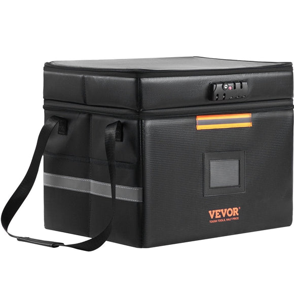 Fireproof Document Box with Lock & Handle, Waterproof File Box for Money & Jewelry - RnR Galore