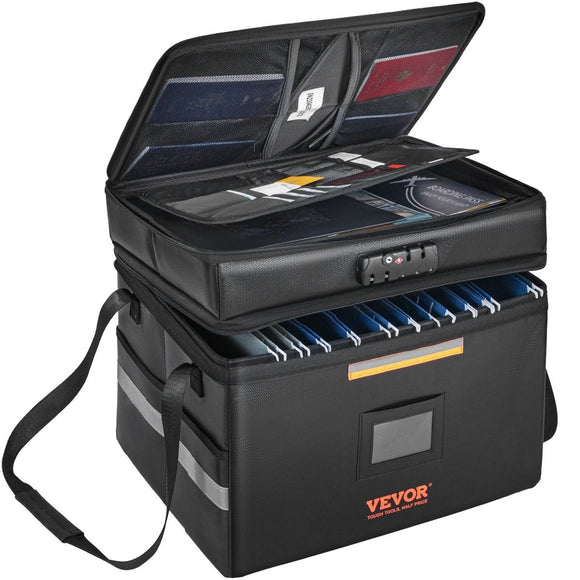 Fireproof Document Box with Lock & Handle, Waterproof File Box for Money & Jewelry - RnR Galore