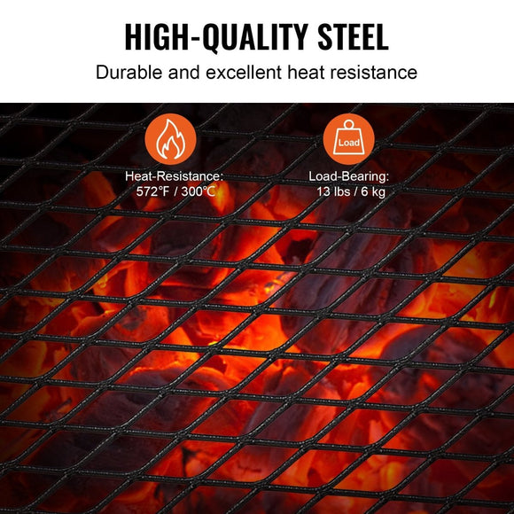 VEVOR Folding Campfire Grill Portable Camping Fire Pit Steel Outdoor BBQ Picnic - RnR Galore