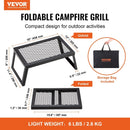 VEVOR Folding Campfire Grill Portable Camping Fire Pit Steel Outdoor BBQ Picnic - RnR Galore