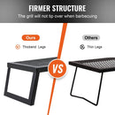 VEVOR Folding Campfire Grill Portable Camping Fire Pit Steel Outdoor BBQ Picnic - RnR Galore