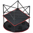 VEVOR Folding Camping Table, Outdoor Portable Side Tables, Lightweight Fold Up Table, 600D Oxford Fabric & Steel Ultra Compact Work Table with Large Storage & Carry Bag, For Beach Picnic, 28.3"x24" - RnR Galore