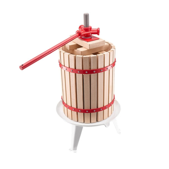 VEVOR Fruit Wine Press Manual Press for Wine Making 4.75 Gal/18L Wood Basket - RnR Galore