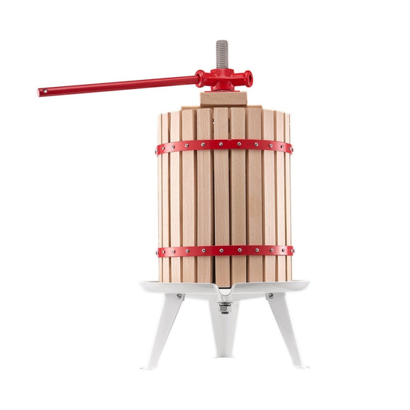 VEVOR Fruit Wine Press Manual Press for Wine Making 4.75 Gal/18L Wood Basket - RnR Galore
