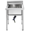 VEVOR Handmade Sink Non - magnetic Stainless Steel Kitchen Sink Hand Made 1 Compartment 44.4 x 41.9 x 25.4 cm Capacity Huge Tub Sink for Farmhouse Cafe Shop Hospital - RnR Galore