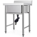 VEVOR Handmade Sink Non - magnetic Stainless Steel Kitchen Sink Hand Made 1 Compartment 44.4 x 41.9 x 25.4 cm Capacity Huge Tub Sink for Farmhouse Cafe Shop Hospital - RnR Galore