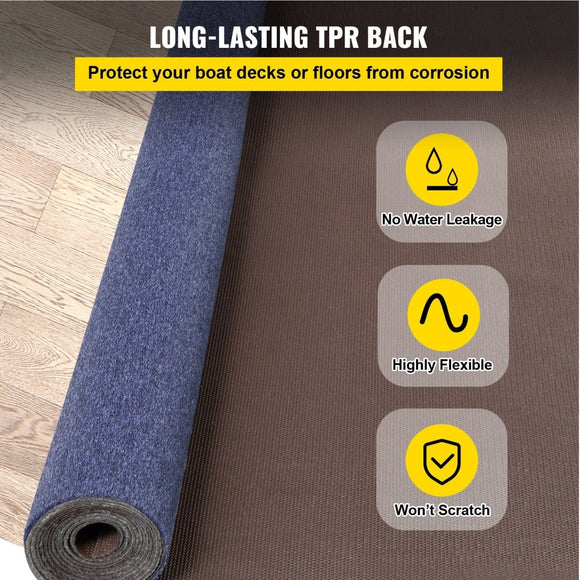 VEVOR Indoor Outdoor Rug Carpet Blue 6x23ft Area Rugs Runner for Patio Deck, 1.8x7m - RnR Galore