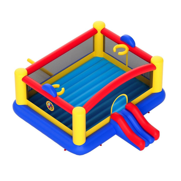 VEVOR Inflatable Bounce House, Outdoor High Quality Playhouse Trampoline, Jumping Bouncer with Blower, Slide, and Storage Bag, Family Backyard Bouncy Castle, for Kid Ages 3_10 Years, 4.5x4.4x2m - RnR Galore