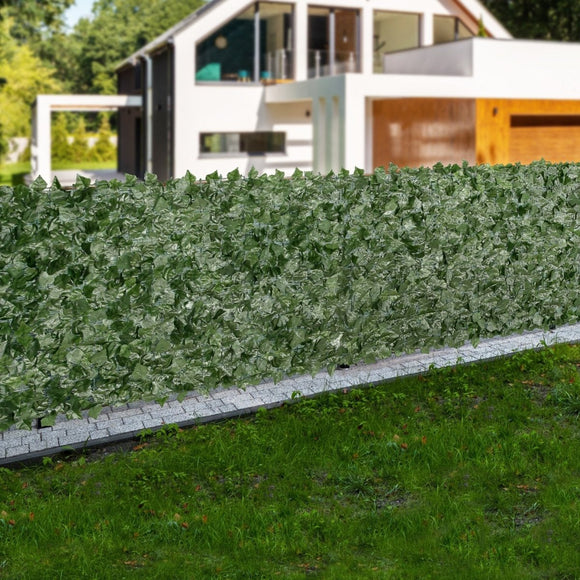 VEVOR Ivy Privacy Fence 59x98 in, Green Wall Screen with Mesh Backing, Faux Hedges Vine Decoration - RnR Galore
