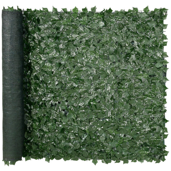 VEVOR Ivy Privacy Fence 59x98 in, Green Wall Screen with Mesh Backing, Faux Hedges Vine Decoration - RnR Galore