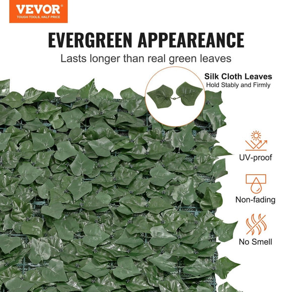 VEVOR Ivy Privacy Fence 59x98 in, Green Wall Screen with Mesh Backing, Faux Hedges Vine Decoration - RnR Galore